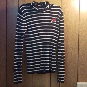 Striped Turtleneck Sweater